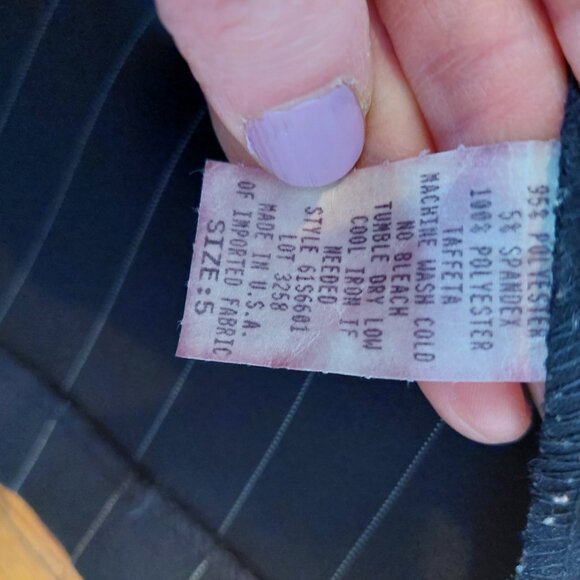 Mandee size 5 Black and White Striped Trench coat - Picture 6 of 9